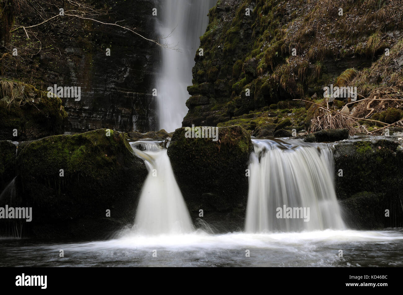 Die unteren fällt bei einion gam Mit den wichtigsten Drop im Hintergrund sichtbar. Stockfoto