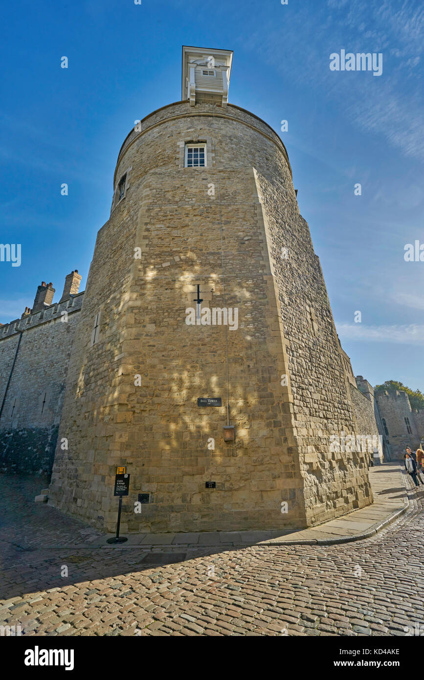 Der Glockenturm, der Tower von London Stockfoto