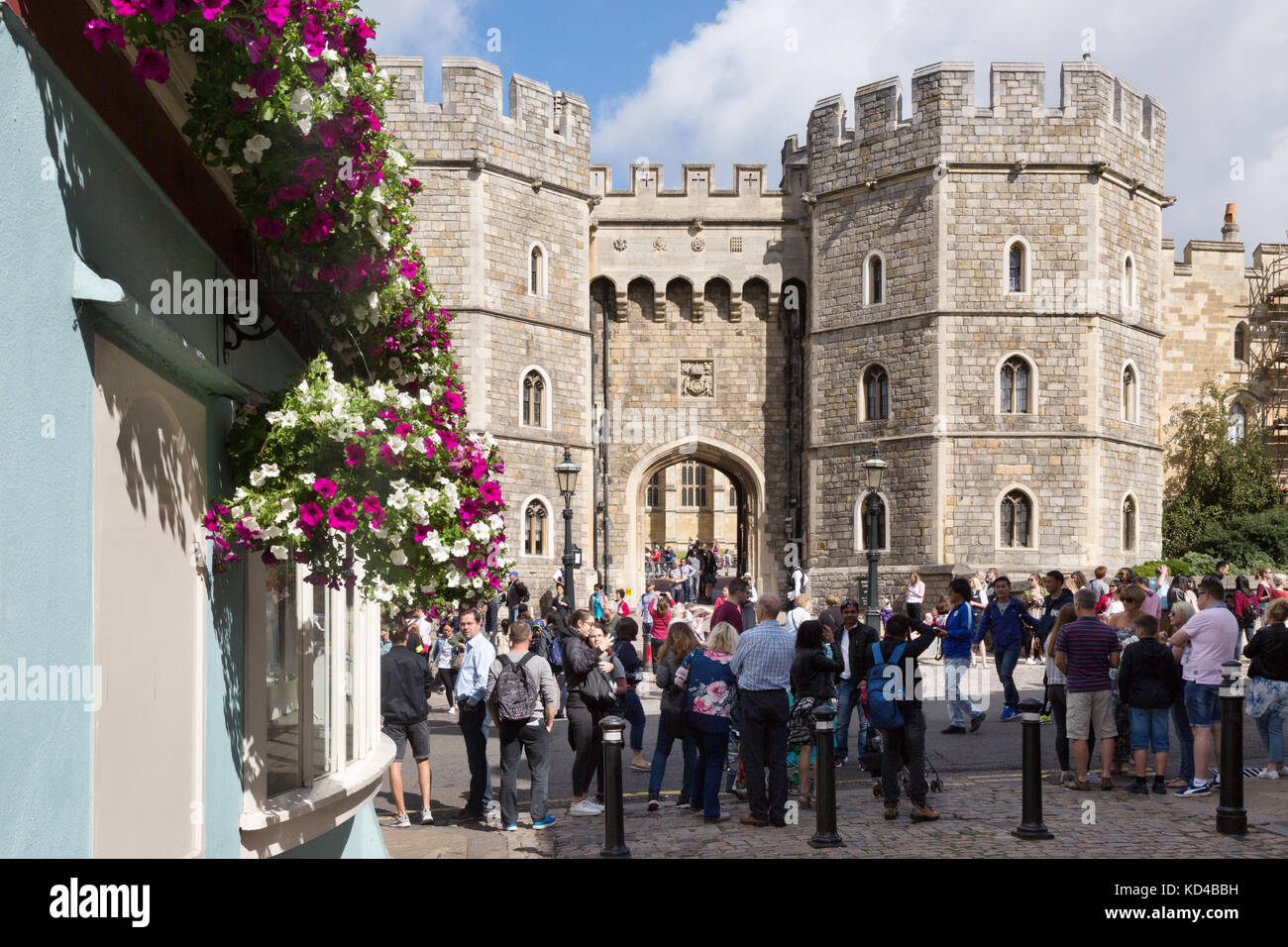 Schloss Windsor Außenansicht, Windsor, Berkshire England Großbritannien Stockfoto