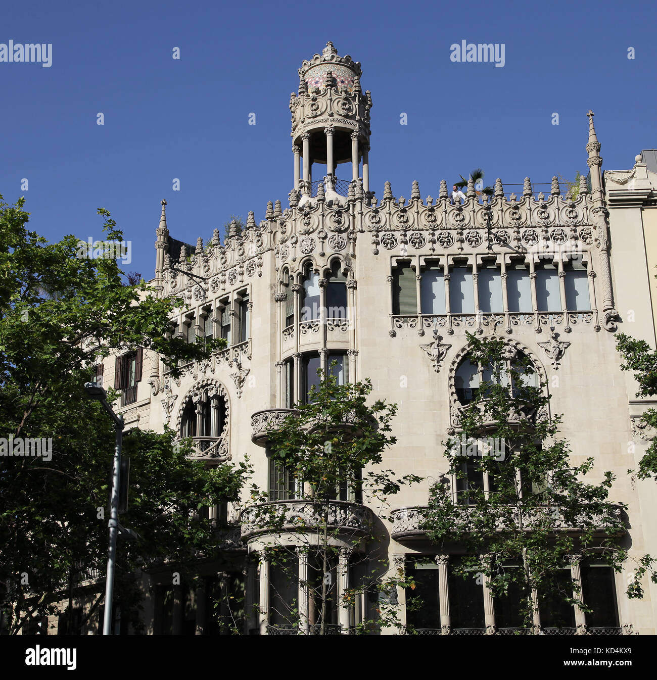 Die Casa Lleó Morera, entworfen vom Architekten Lluís Domènech i Montaner. Barcelona Katalonien Spanien Stockfoto