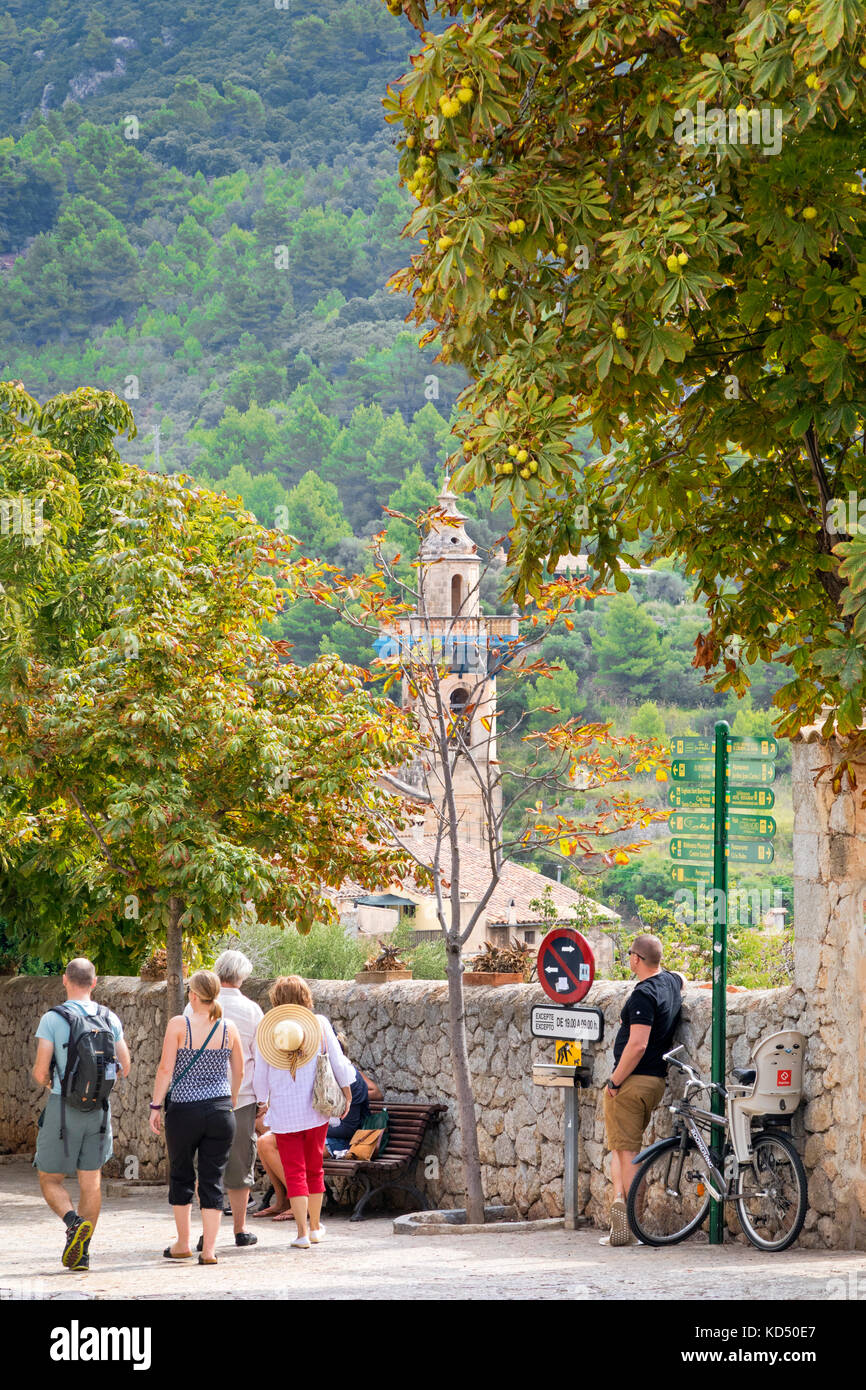Esglesia de Sant Bartolemu, Valldemossa, Mallorca, Balearen, Spanien Stockfoto