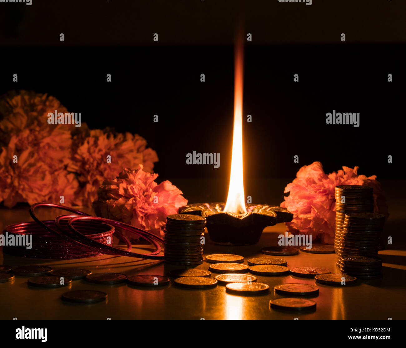 Happy diwali Wünsche und Grüße. Stockfoto