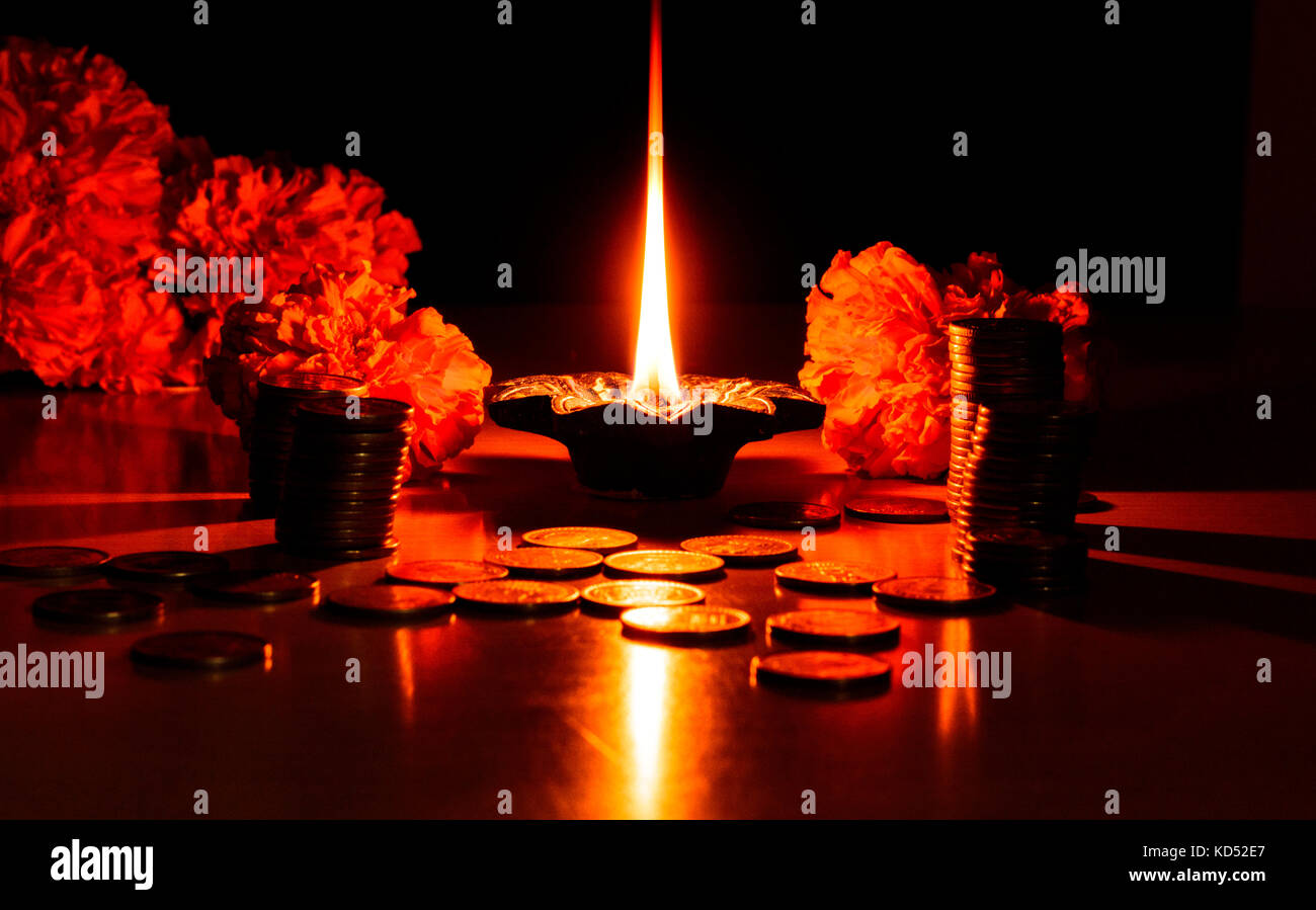 Happy diwali Wünsche und Grüße. Stockfoto