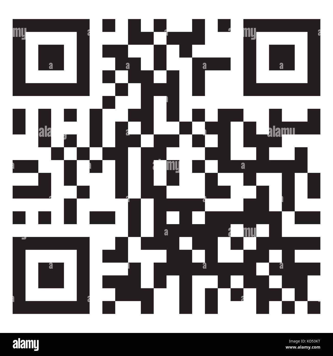 Qr-Code auf weißem Hintergrund isoliert. Vector Illustration. Stock Vektor