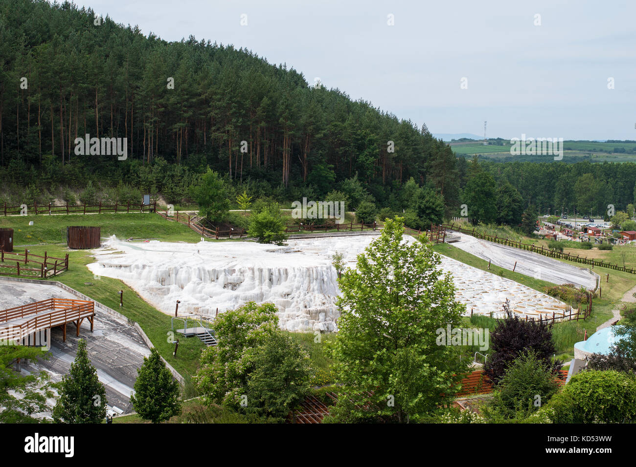 Salz Hügeln in Egerszalok, Ungarn Stockfoto