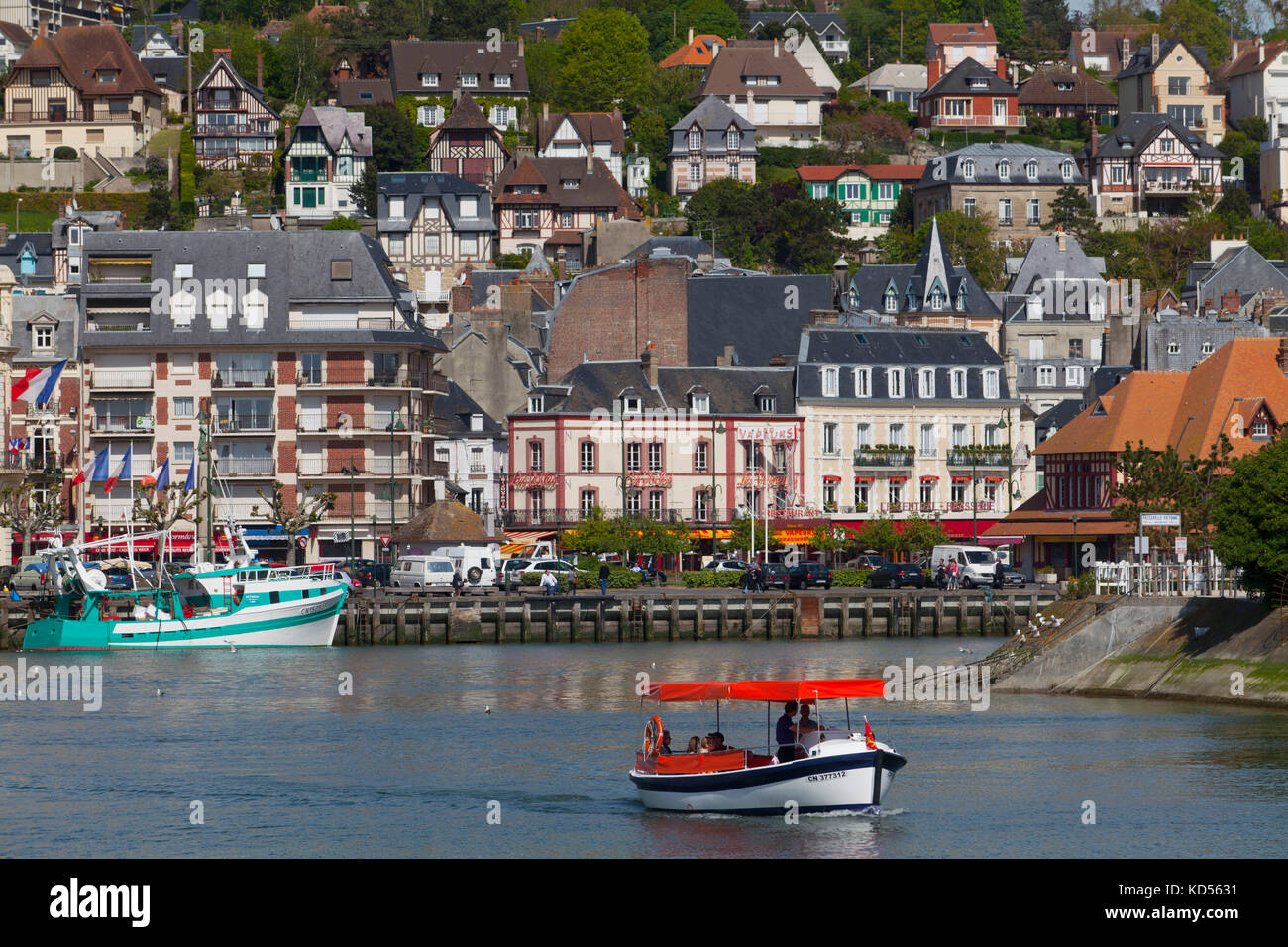 Trouville, Stadt entlang der Teil der Unteren Normandie Küste 'Côte Fleurie' (nicht für Postkarte Produktion verfügbar) Stockfoto