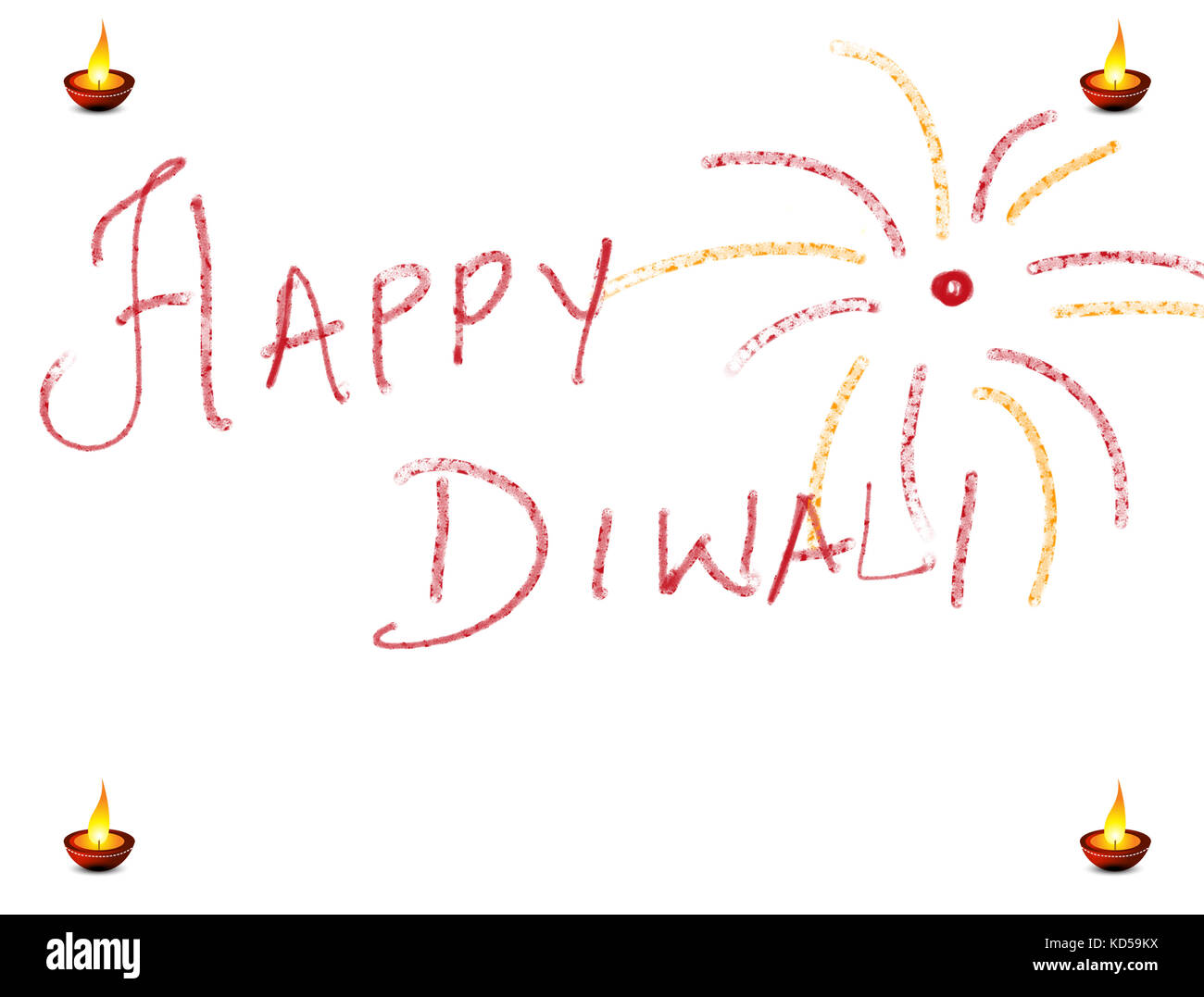 Happy diwali Wünsche und Grüße Stockfoto