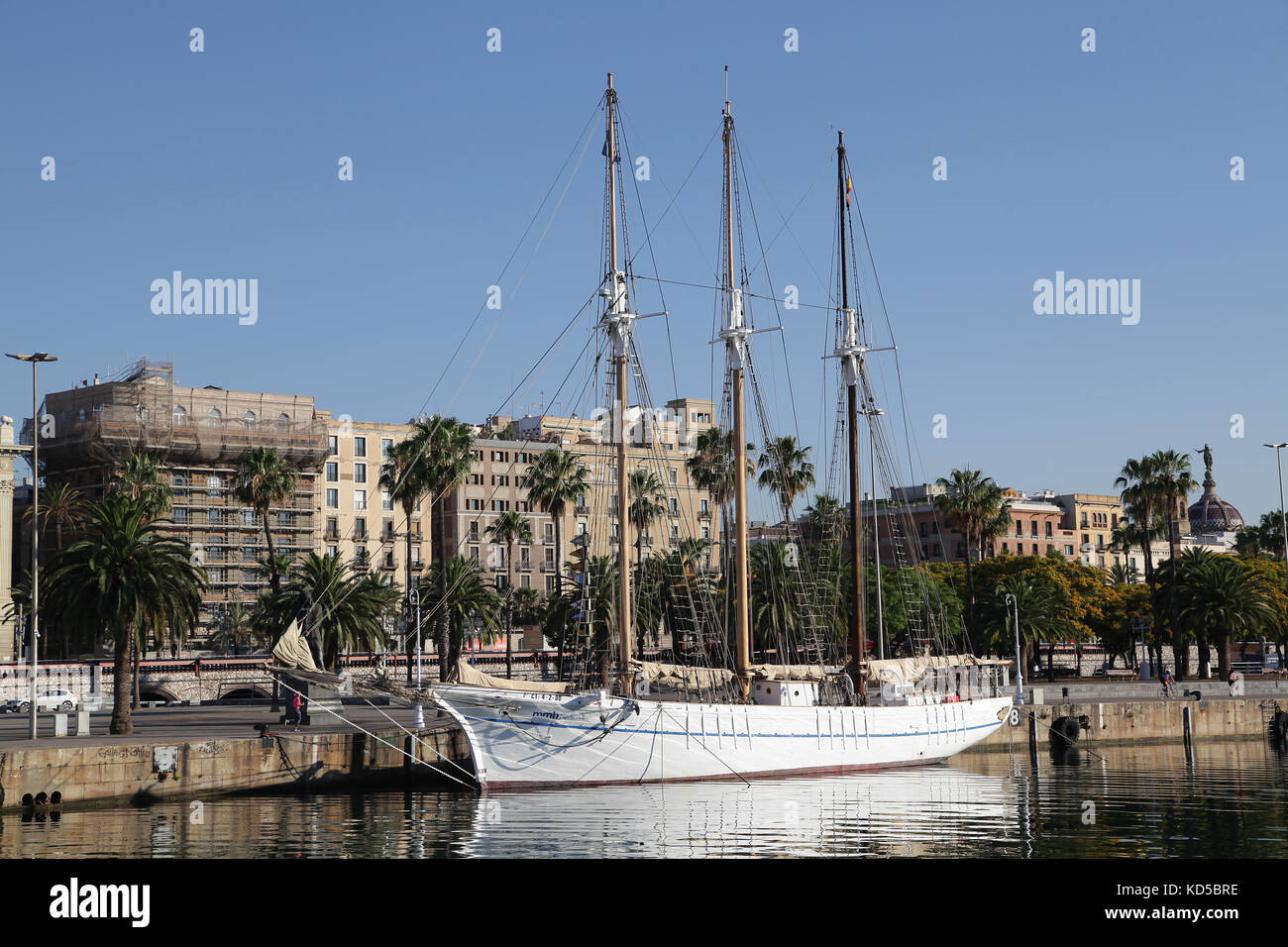 Segelboot Santa Eulalia in Barcelona Catalunya Spanien Stockfoto
