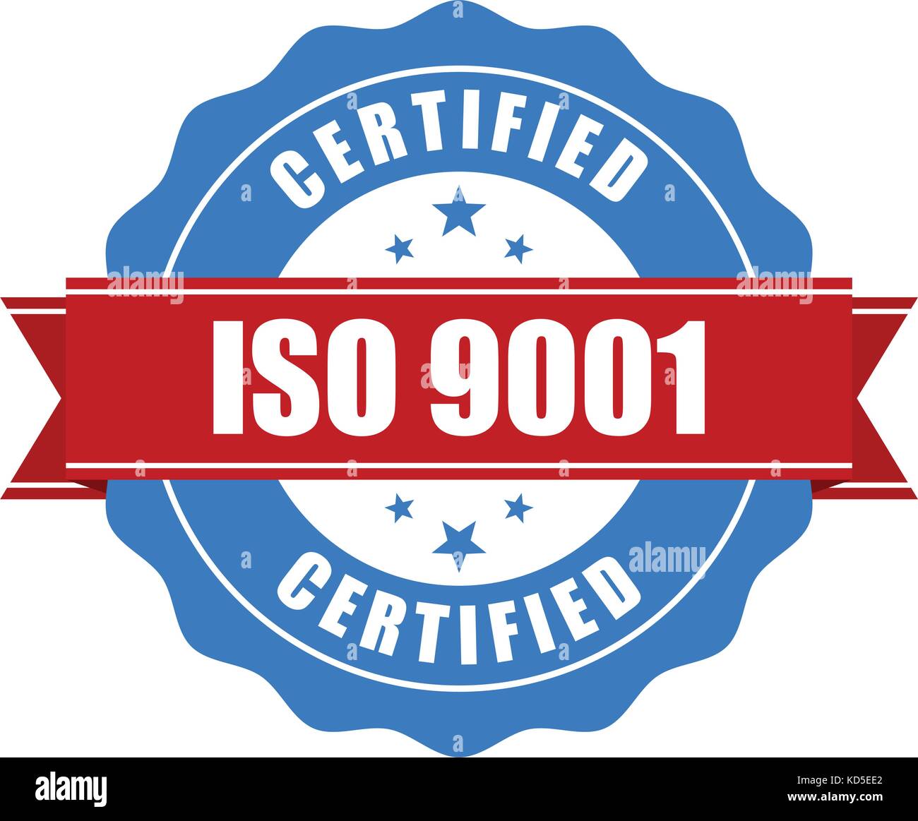 Iso 9001 zertifiziert Stempel - Qualität standard Dichtung Stock Vektor