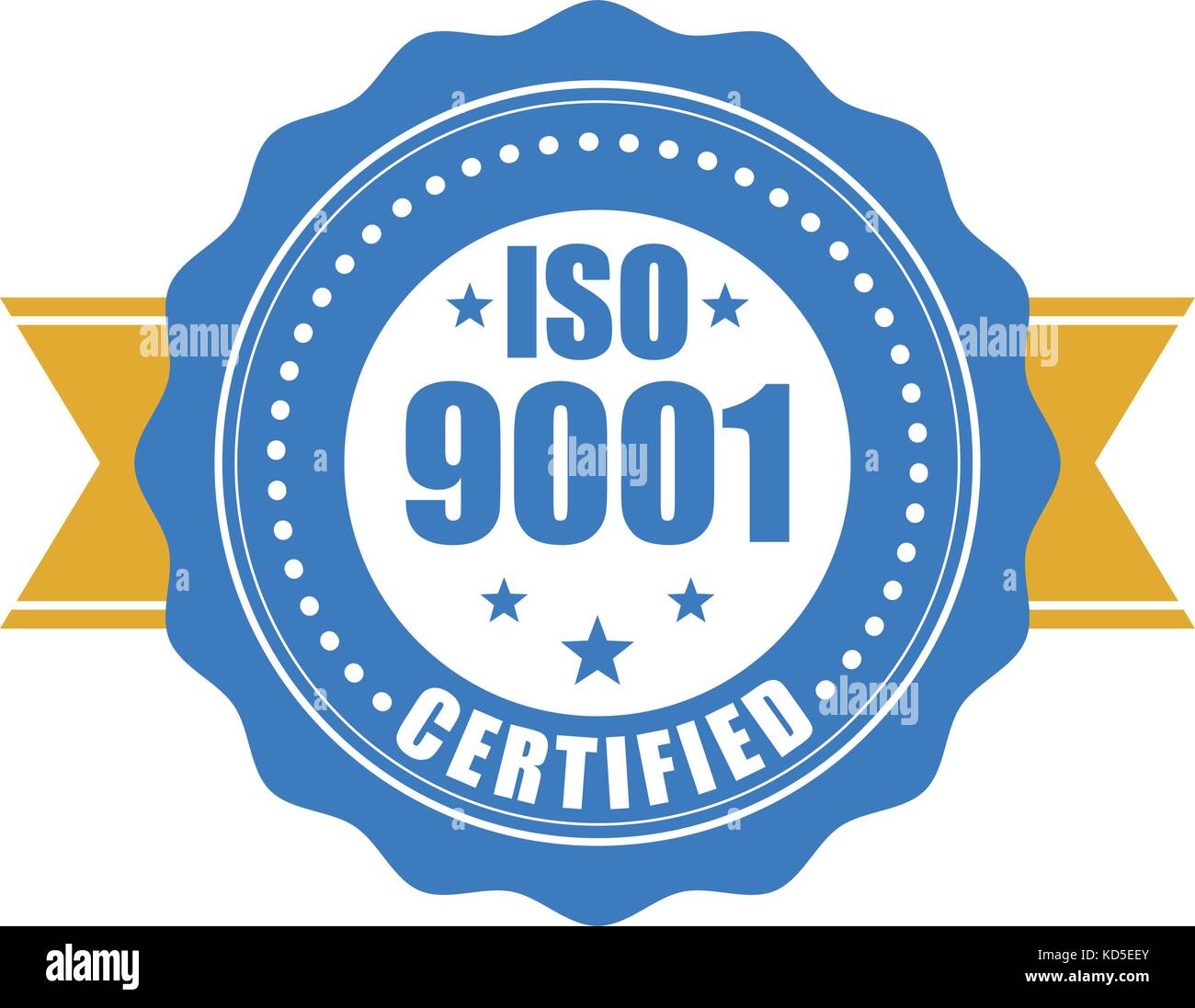 Iso 9001 zertifiziert - Qualität standard Dichtung Stock Vektor