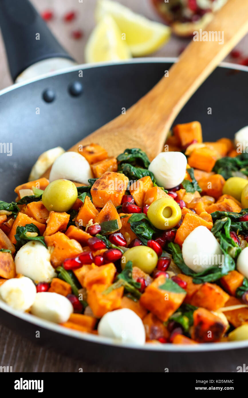 Süßkartoffel Frühstück hash Stockfoto