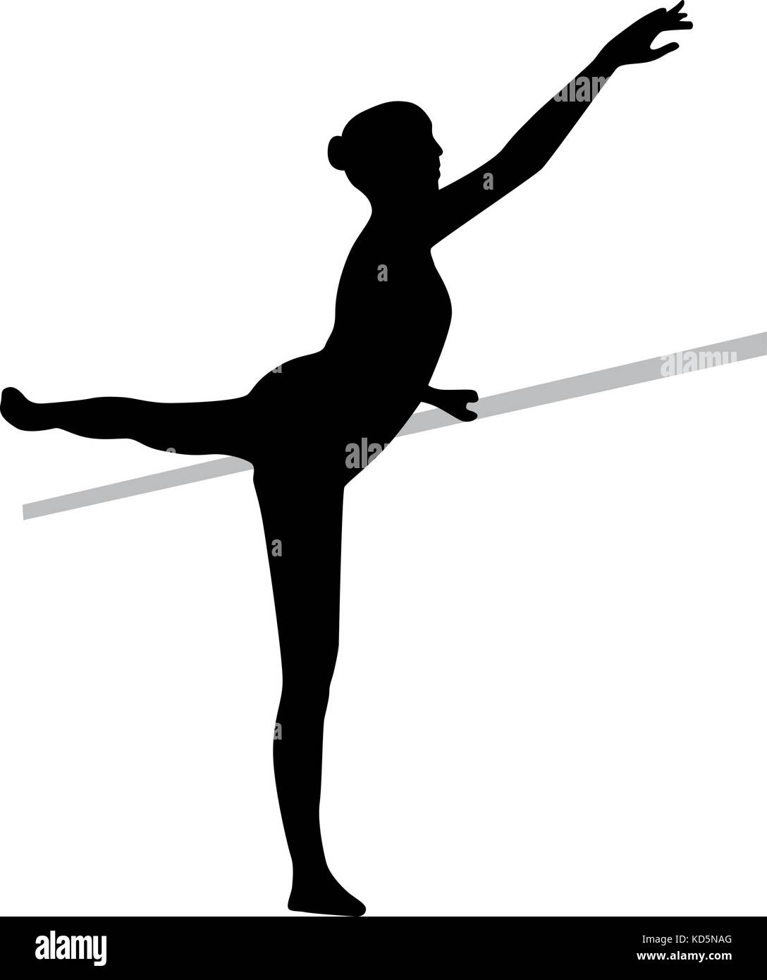 Ballett silhouette Vektor Stock Vektor