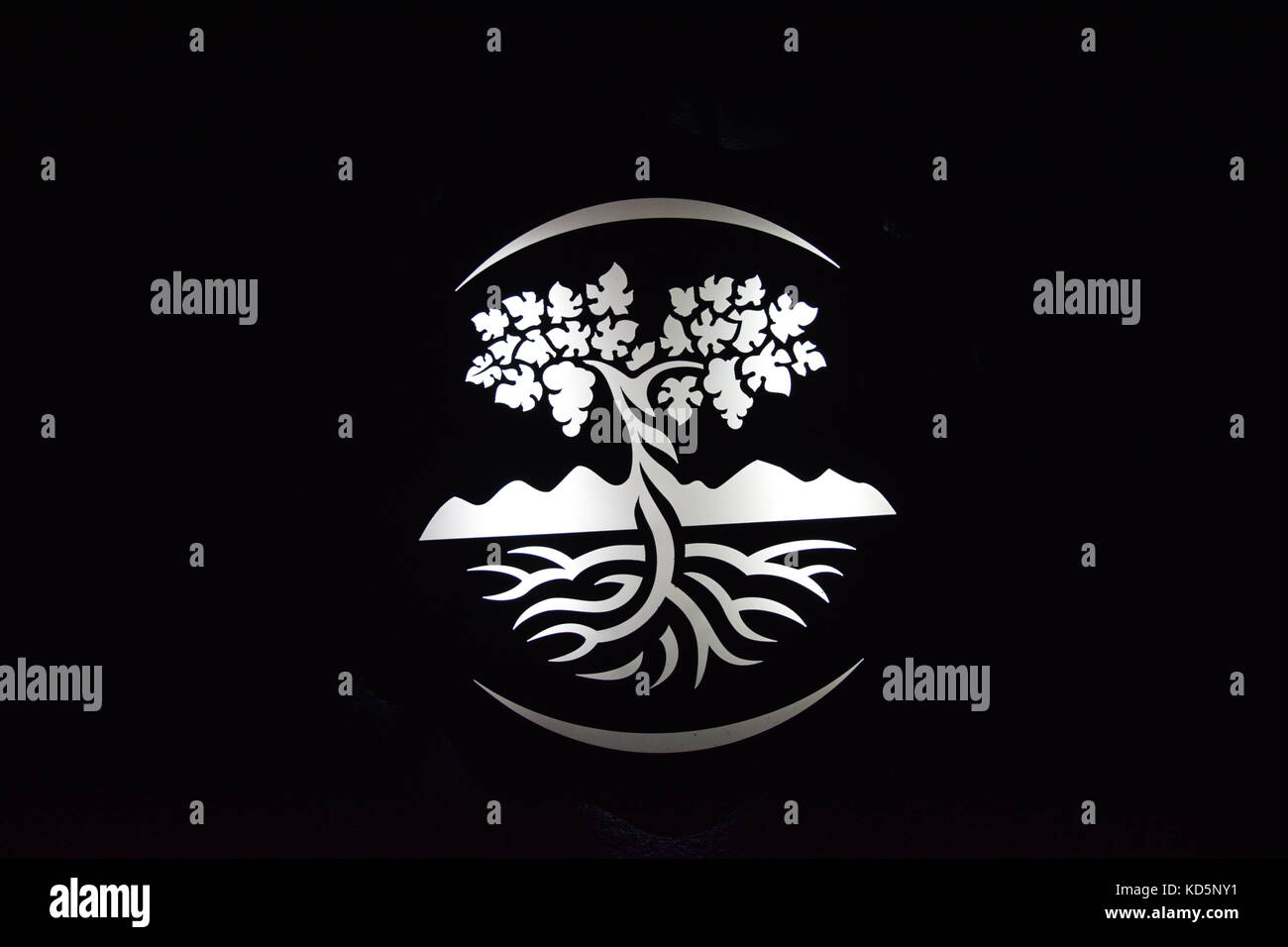 Die u-Logo der Bodega Norton, Mendoza, Argentinien Stockfoto