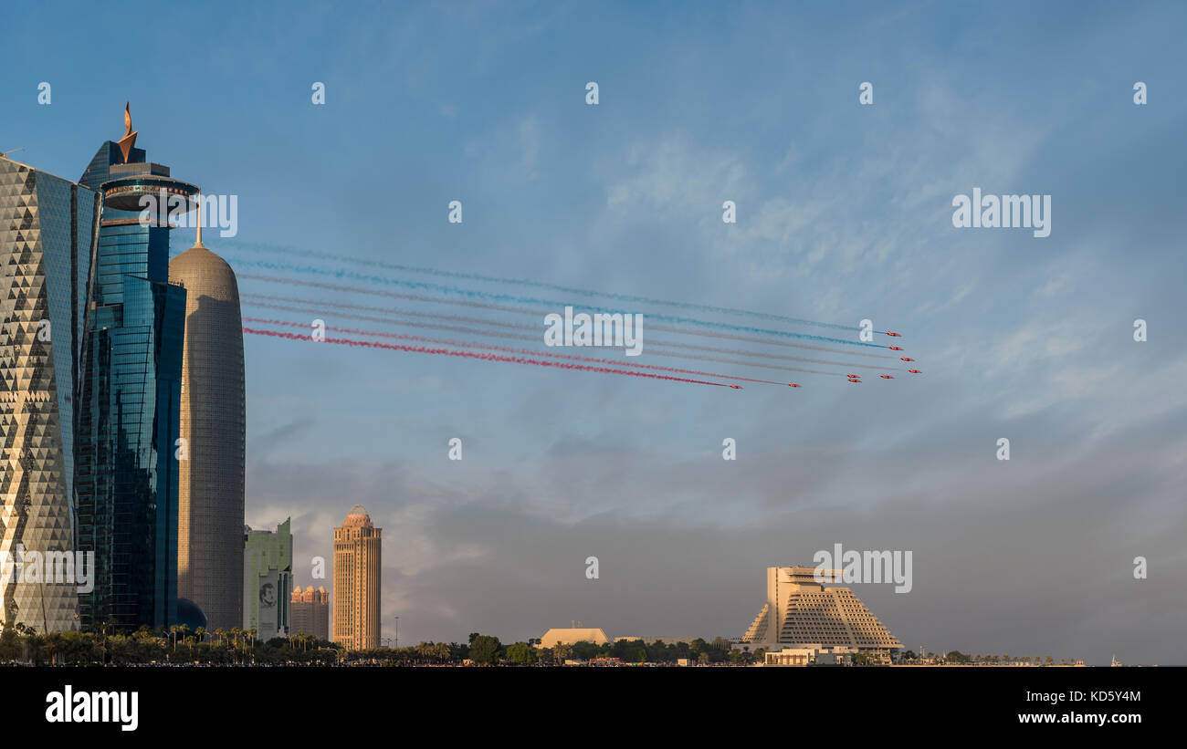 Skyline von Doha, Katar, Naher Osten. Stockfoto