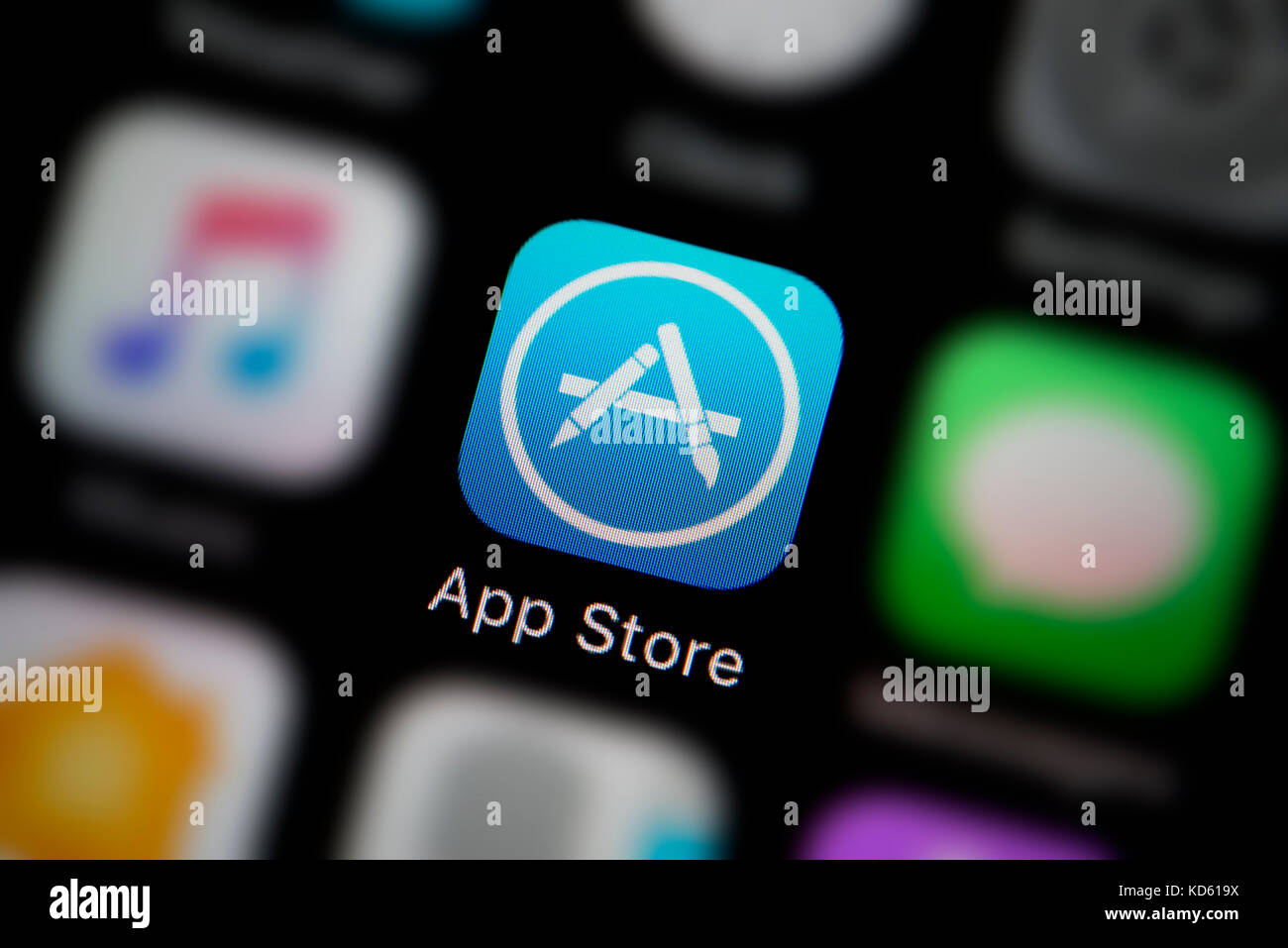 Eine Nahaufnahme der App Store, wie auf dem Bildschirm eines Apple iPhone (nur redaktionelle Nutzung) Stockfoto