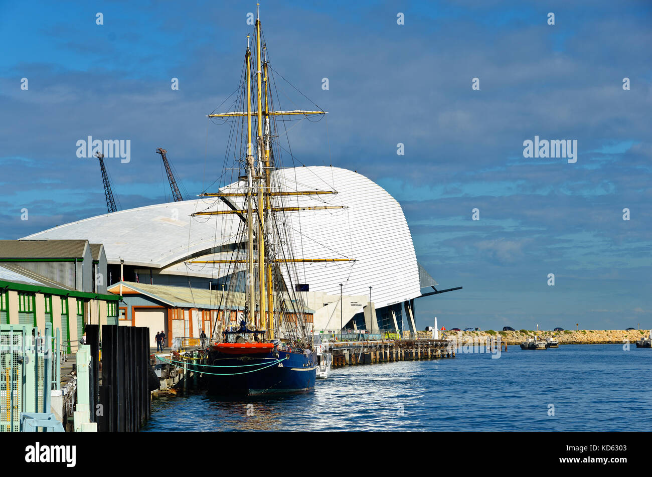 Tall Ships auf öffentliche Anzeige Hafen Fremantle, Western Australia Stockfoto