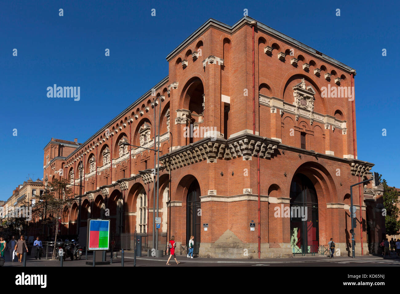 Toulouse (Südfrankreich): die Augustiner Kloster, in dem sich das Museum der Schönen Künste. Outer Blick auf die südlichen gotischen Gebäude (nicht verfügbar für postca Stockfoto