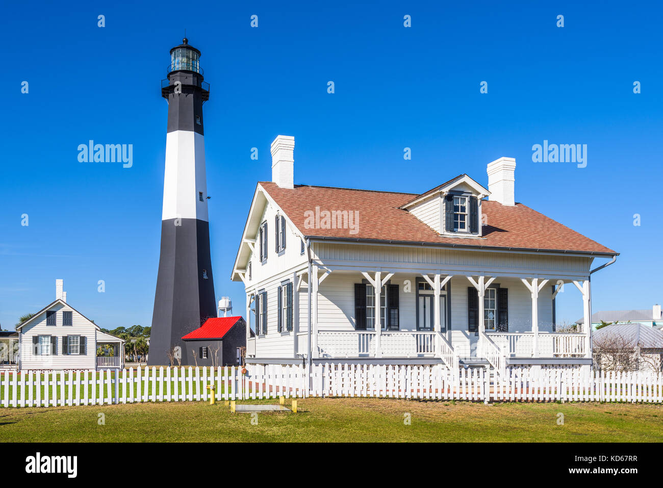 Tybee Island Light House von Tybee Island, Georgia, USA. Stockfoto