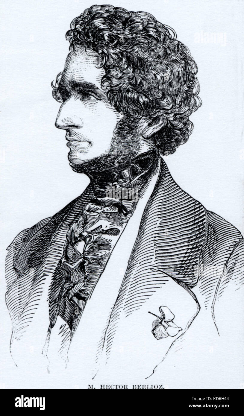 Hector Berlioz portrait. Der französische Komponist, 1803-1869 Stockfoto