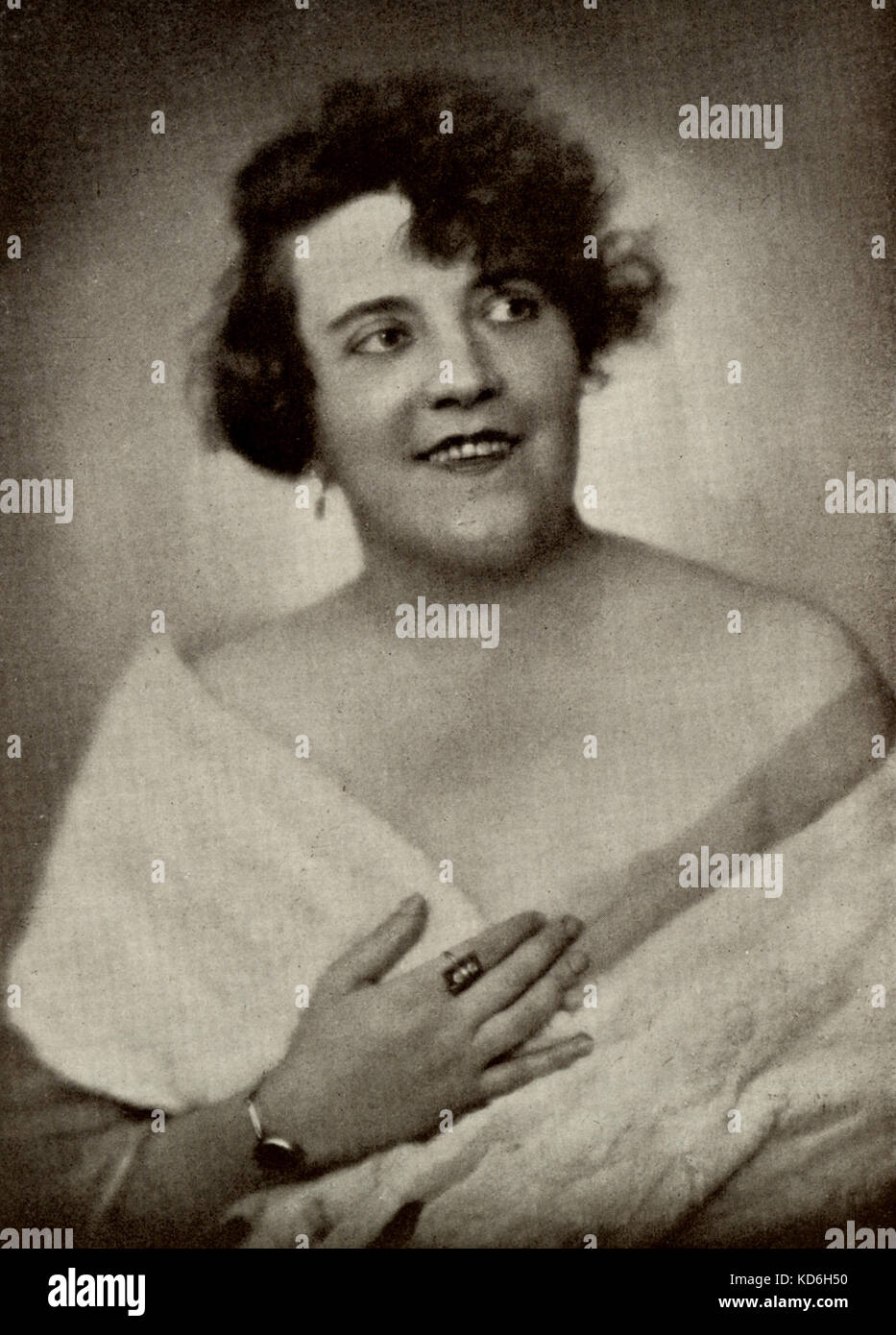 Marie Veselá. Erstellt Titel Rolle in Janaceks Oper "Kata Kabanova', 1921, Brünn uraufgeführt wurde. Sopran. Stockfoto