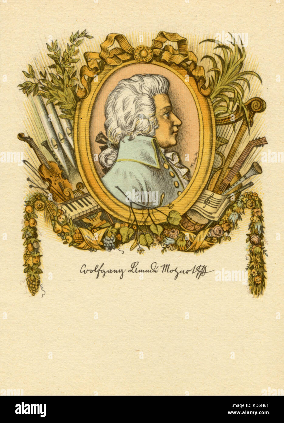 Wolfgang Amadeus Mozart. Der oesterreichische Komponist, 1756-1791. Stockfoto