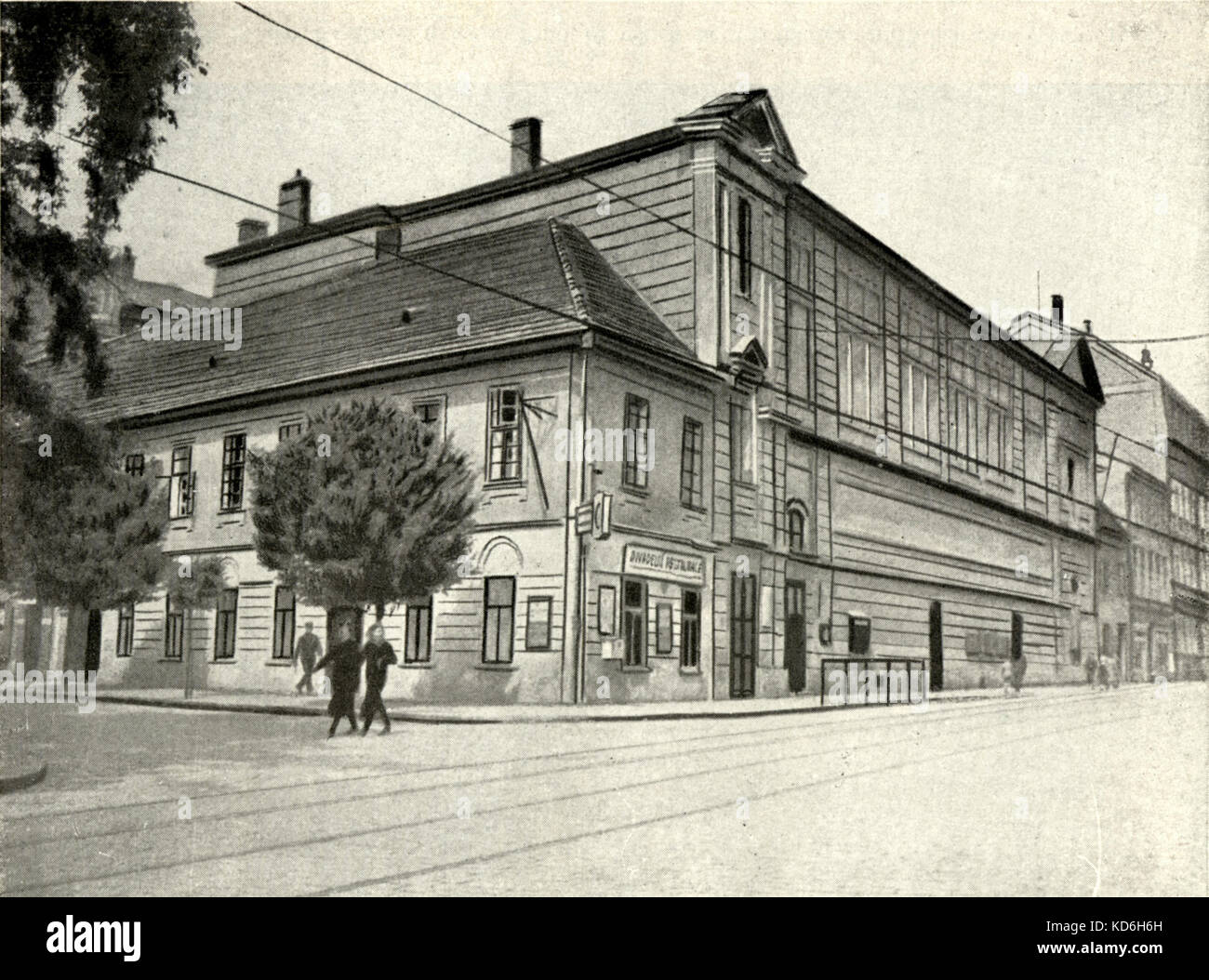 Tschechische Nationaltheater in Brno, wo "Jenufa" zum ersten Mal (21 Januar 1904) durchgeführt wurde. Stockfoto