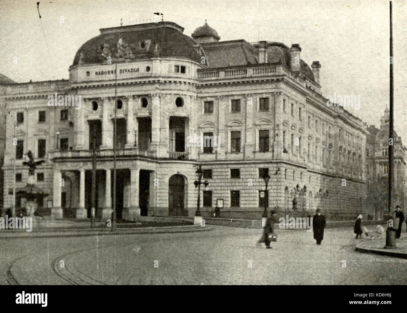 Das Nationaltheater in Bratislava, wo Janaceks "Kata Kabanova', durchgeführt von Mailand Zuna, im Jahre 1923 durchgeführt wurde. Stockfoto