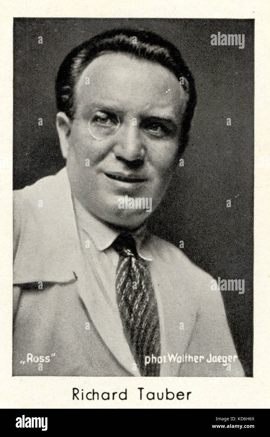 Richard Tauber portrait Österreichisch-britischen Tenor. 1892 - 1948 Stockfoto