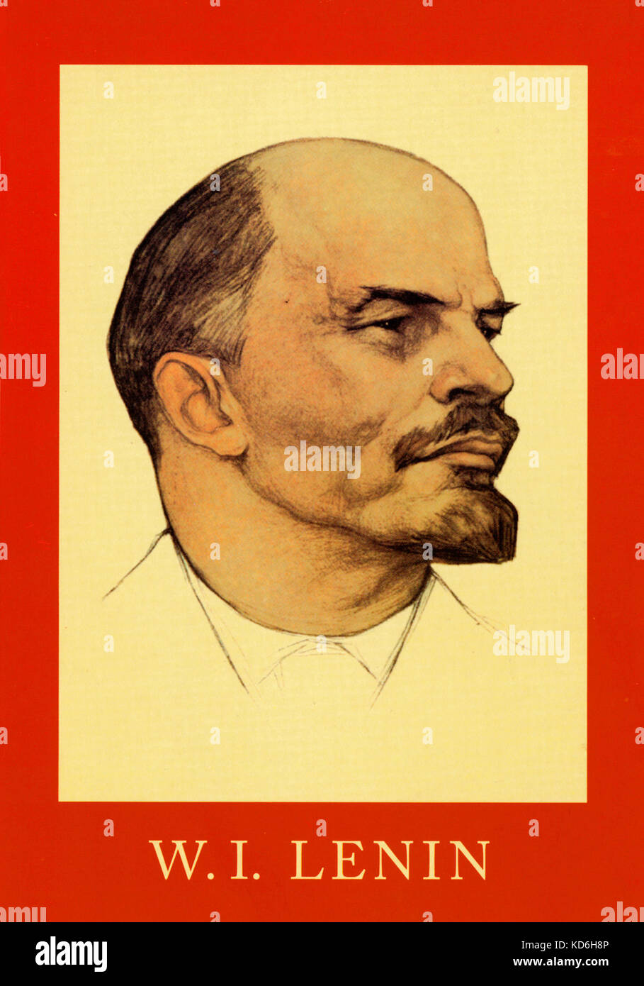 Wladimir Iljitsch Lenin sowjetische Führer an der Macht nach der bolschewistischen Revolution. Stockfoto