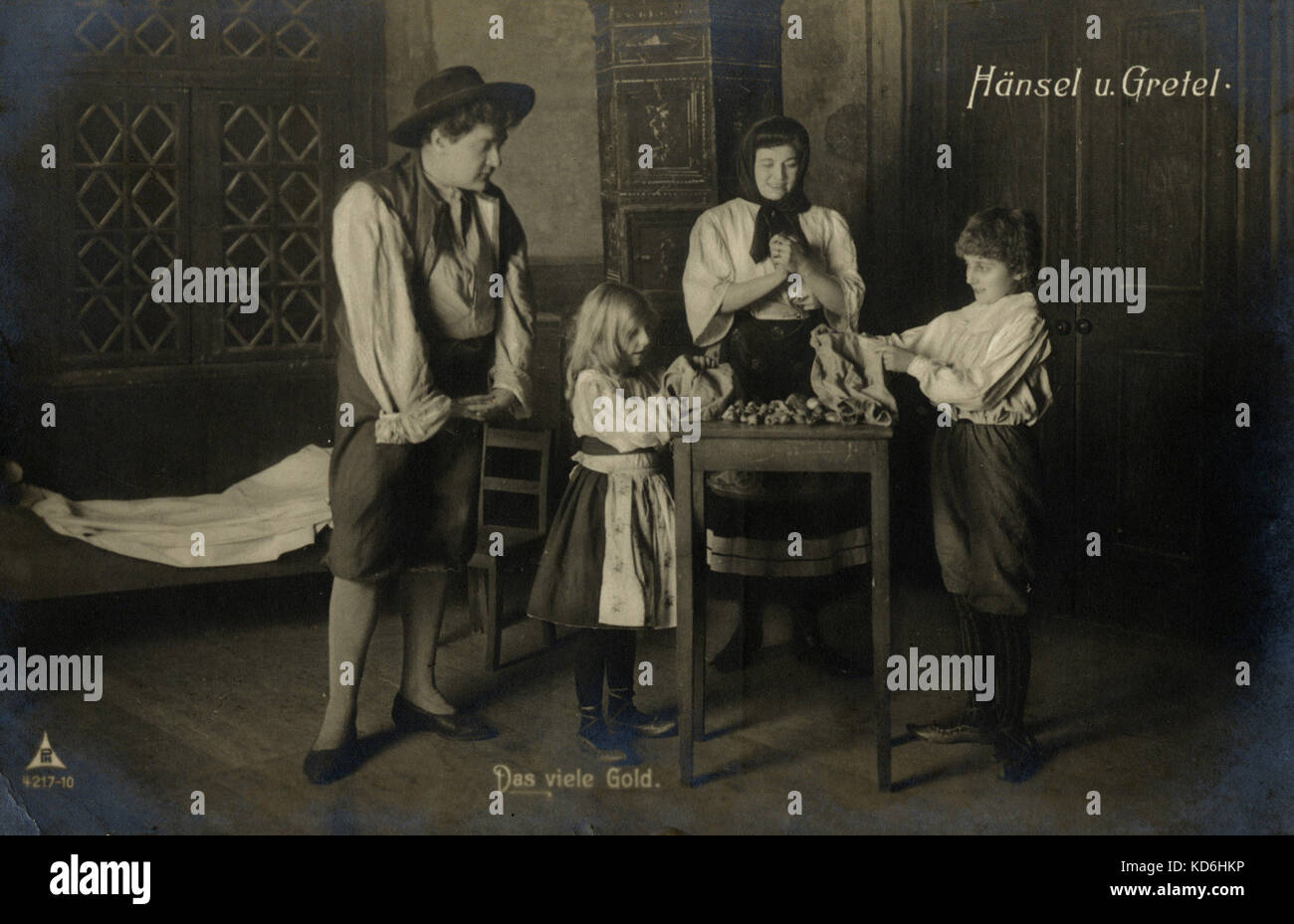 Engelbert's Humperdinc k'Hänsel und Gretel'. Szene aus dem frühen 20. Jahrhundert. Deutsche Komponist, 1 September 1854 - 27 September 1921 Stockfoto