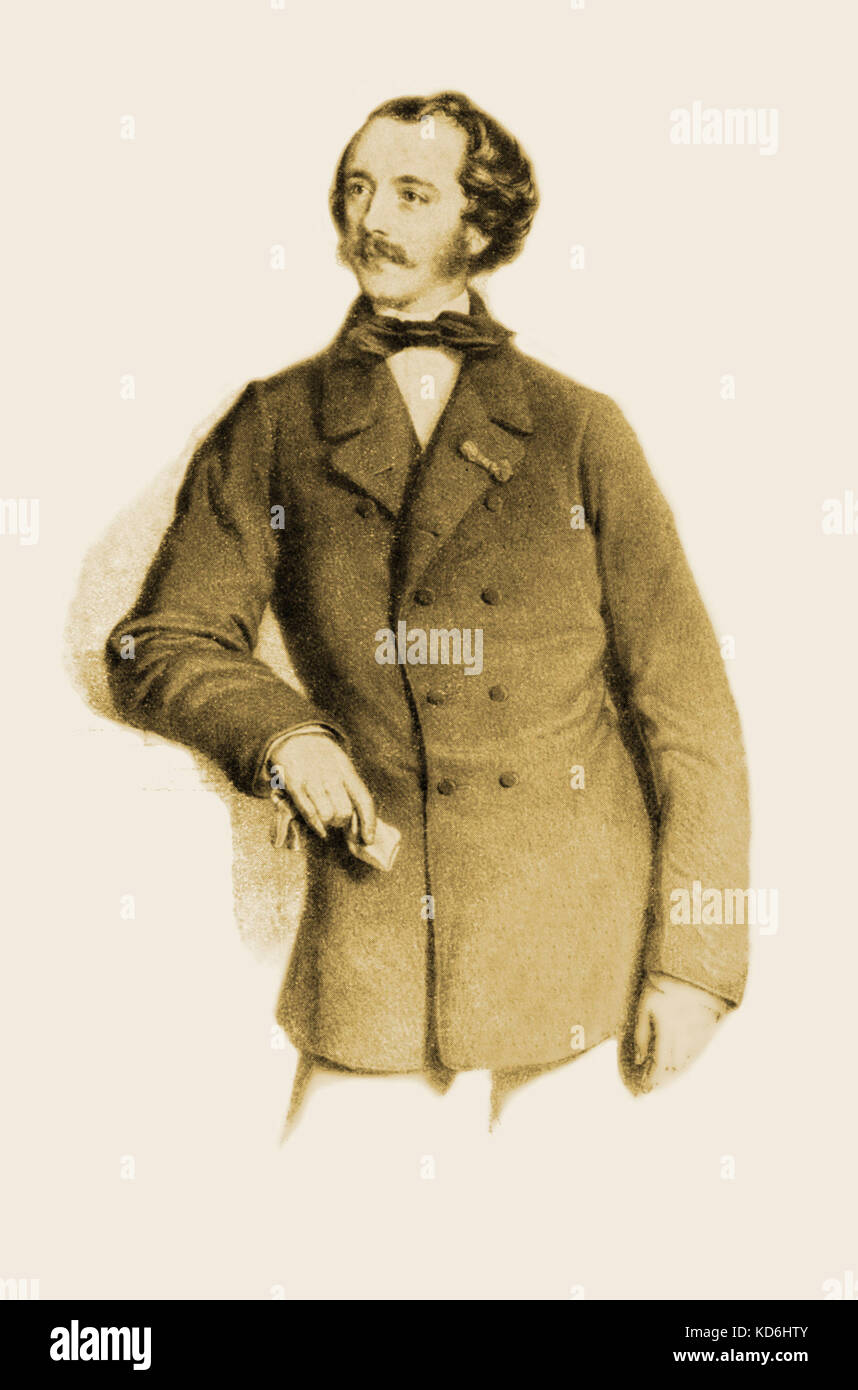 Joseph Hellmesberger österreichischer Violinist und Komponist, 1855-1907. Nach einer Lithographie von Dauthage. Stockfoto