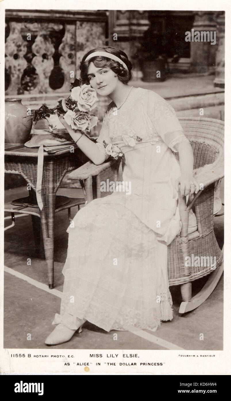 Lily Elsie als Alice in Leo Fall des Dollar Prinzessin. London Produktion im Daly's Theatre, 1909. Britische Schauspielerin und Sängerin, musikalische Komödie, 1886-1962. Juricani und Banfield Stockfoto