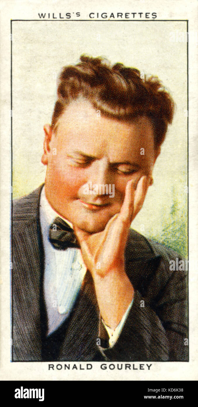 Ronald Gourley, Porträt auf Wills Zigaretten Karte. Englisch Pianist