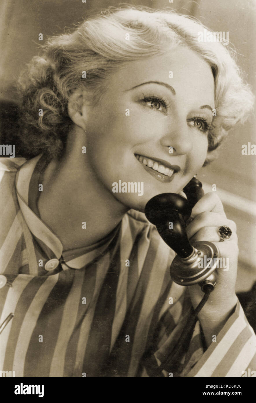 Grace Moore als 'Mary' in 'Eine Nacht der Liebe" (1934). Die amerikanische Sängerin und Schauspielerin, 5. Dezember 1901-26. Januar 1947. Sang bei der Metropolitan Opera, New York, bevor Sie eine Kinodebüt im Film. Stockfoto