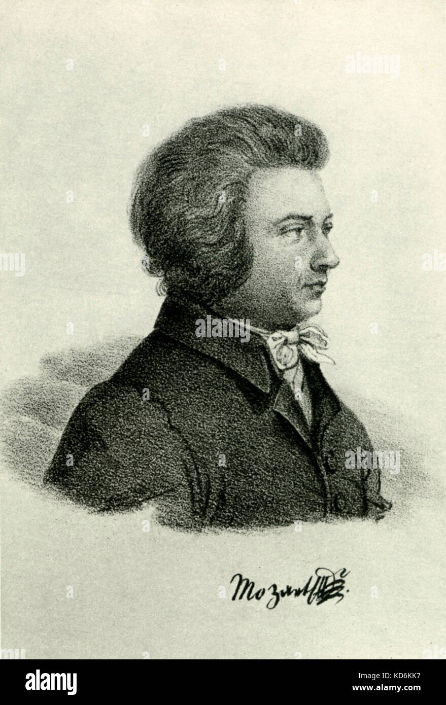 Wolfgang Amadeus Mozart. Der oesterreichische Komponist, 1756-1791. Stockfoto