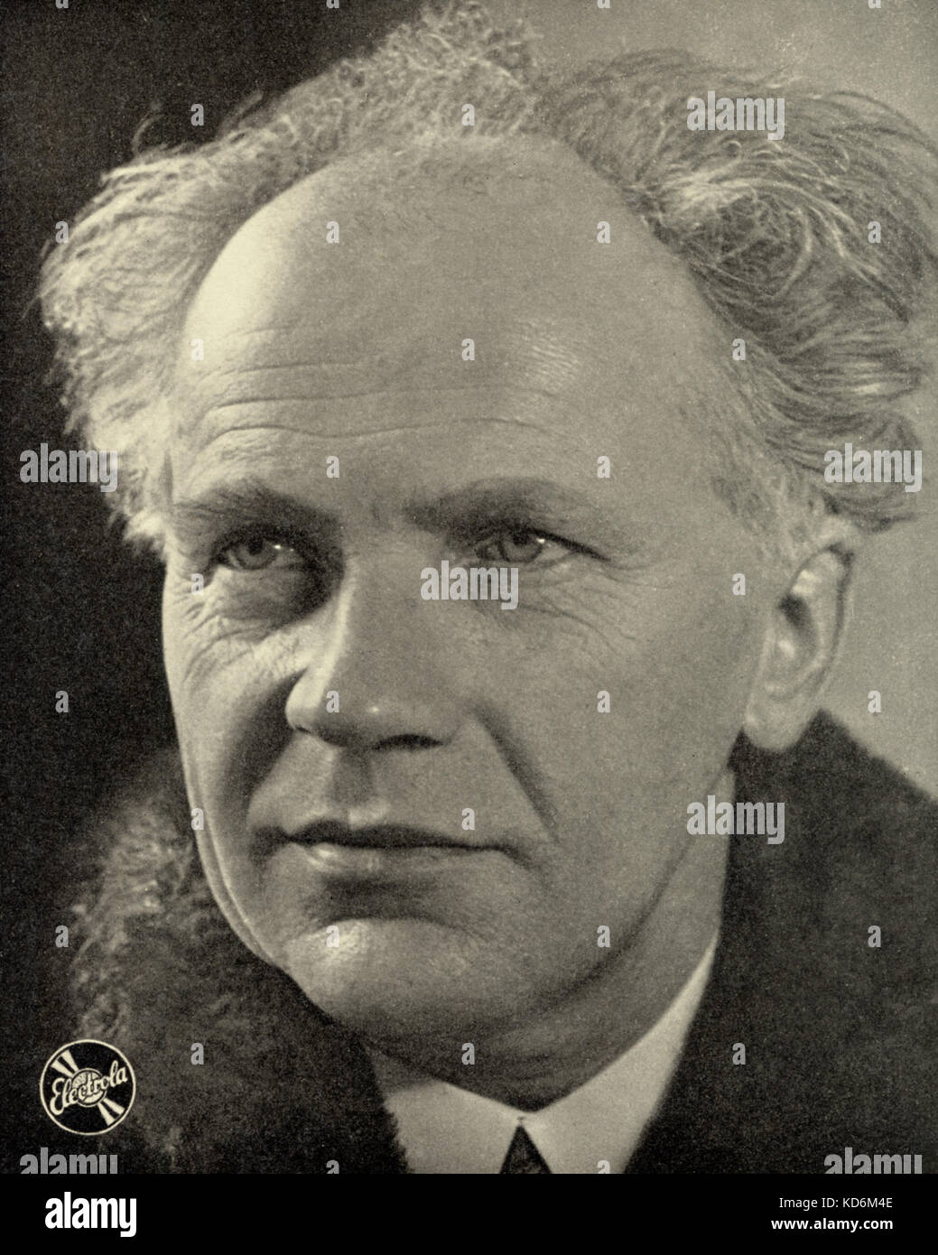 Wilhelm Backhaus, Portrait von electrola Datensatz Förderung. Deutsche Pianist, 26. März 1884 geboren, starb 5 Juli 1969 Electrola Förderung Karte Stockfoto