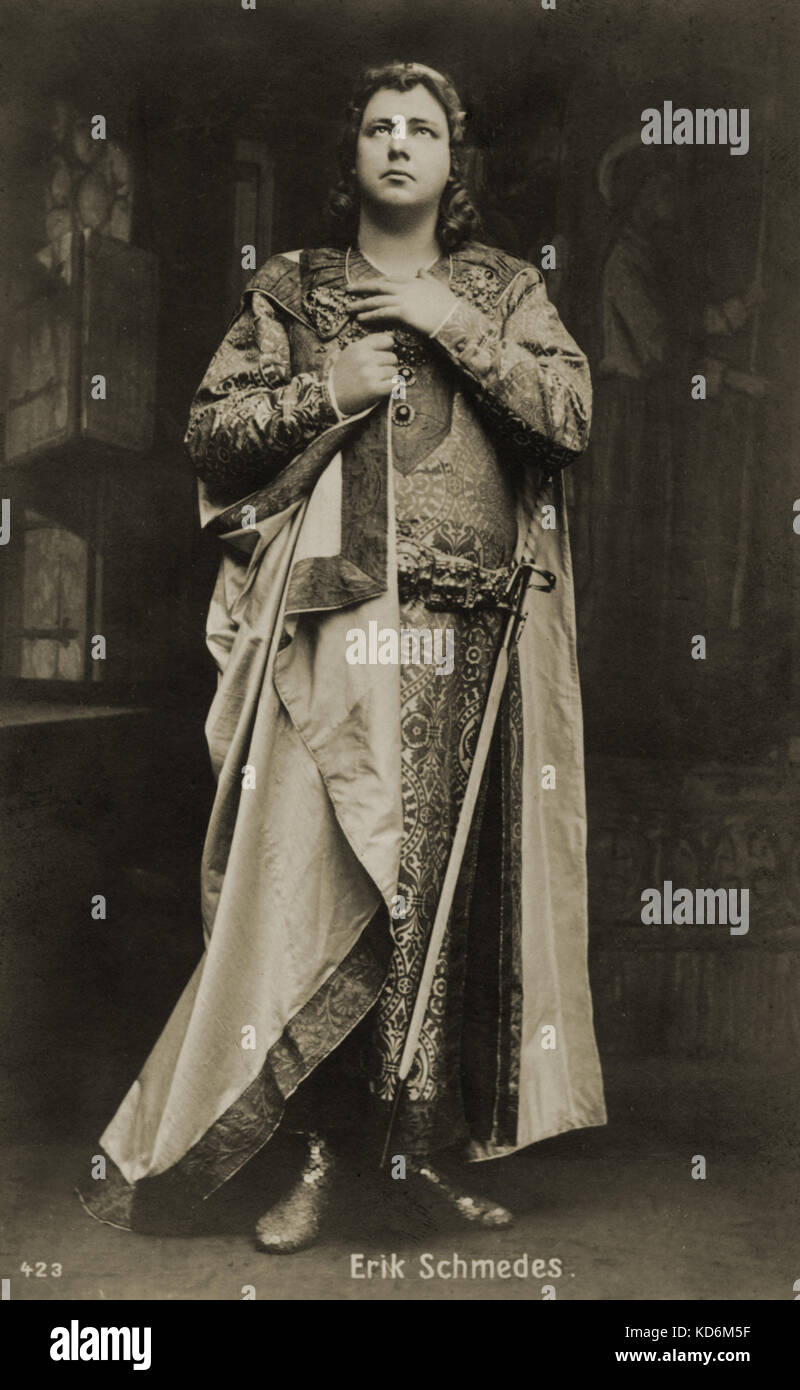 Erik Schmedes - Porträt in den Wagnerschen Rolle. Dänische Tenor. 27 August 1866 - 23. März 1931. Stockfoto