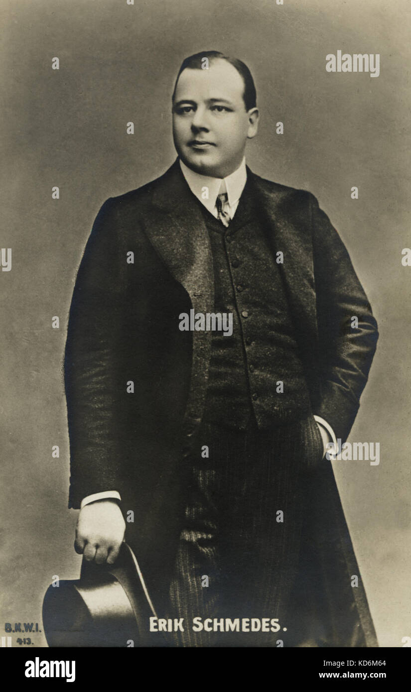 Erik Schmedes - Porträt - Dänische Tenor. 27 August 1866 - 23. März 1931 Stockfoto