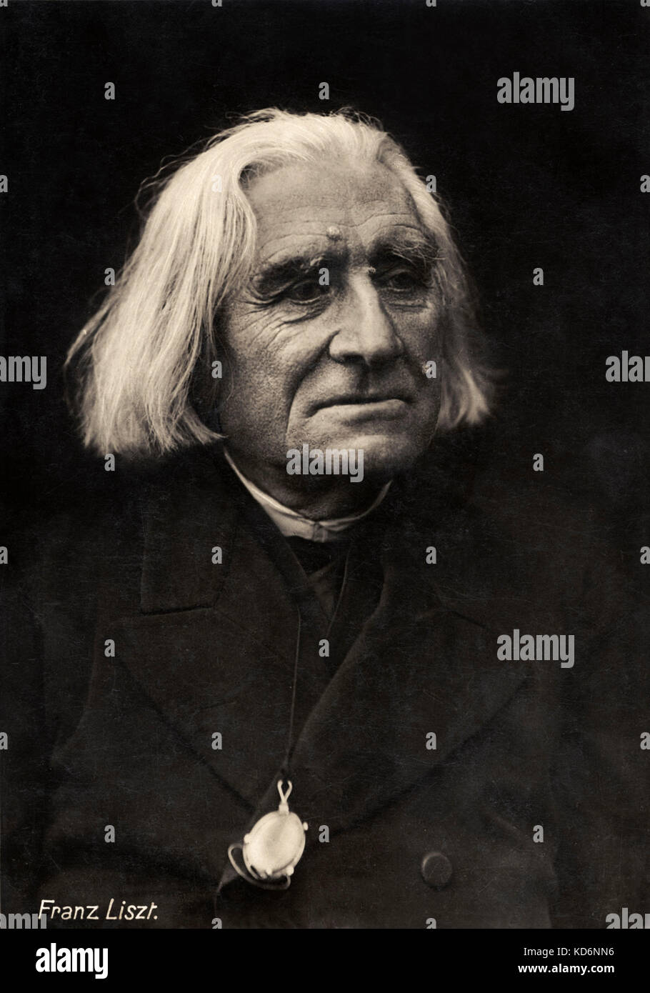 Franz Liszt, Portrait. Ungarische Pianist und Komponist. 22. Oktober 1811 - vom 31. Juli 1886. Stockfoto