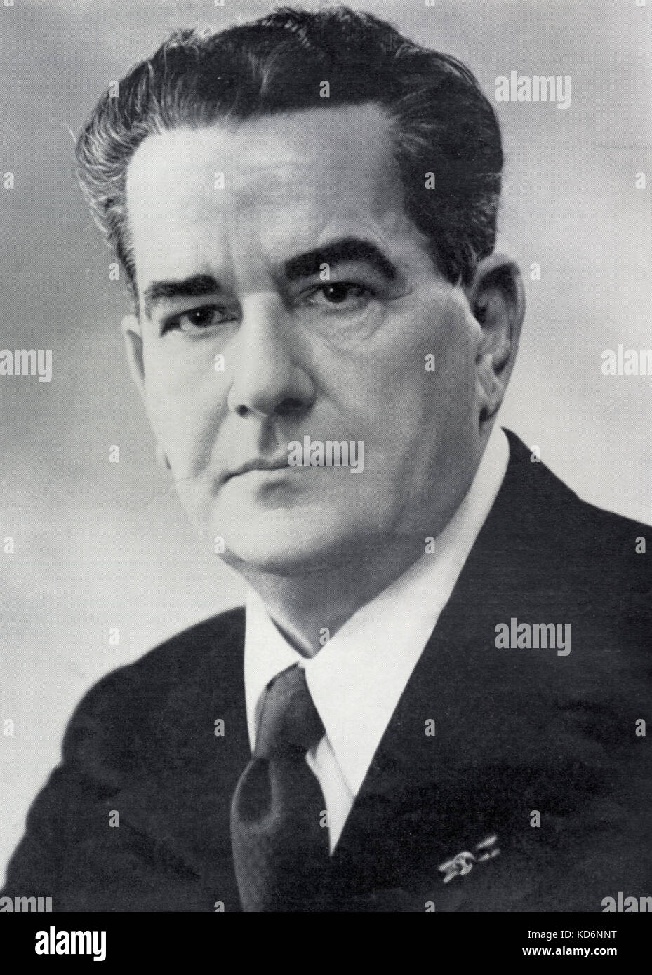 Eduard Van Beinum, Portrait. Der niederländische Dirigent 3 September 1900 - 13. April 1959 Stockfoto
