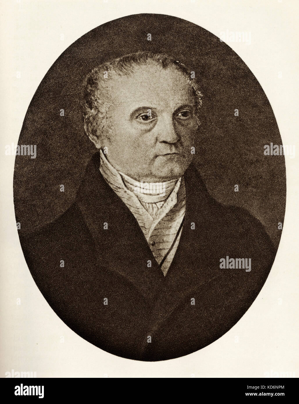 Fanz Schuberts Vater. Franz S., Österreichischer Komponist, 31. Januar 1797 - 19. November 1828. Stockfoto