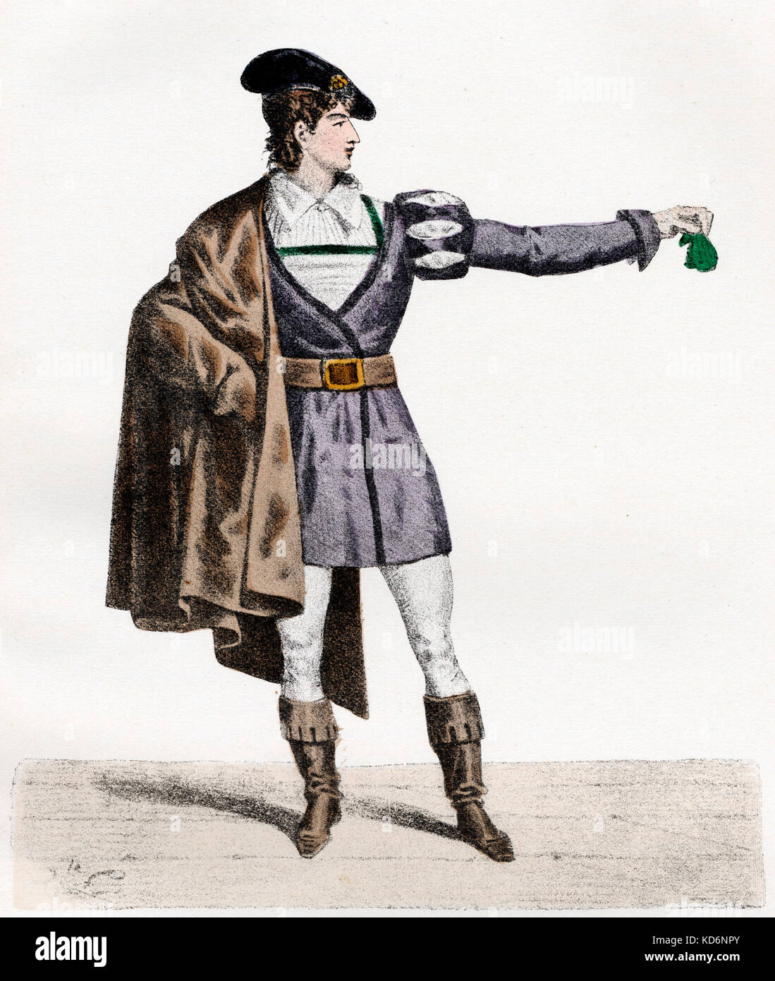Pierre Jean Baptiste François Elleviou, in der Rolle als "Jean de Paris/John von Paris, Oper mit gleichen Namen von Adrien Boieldieu. Der französische Sänger, Schauspieler und Komponist 1769-1842 Stockfoto