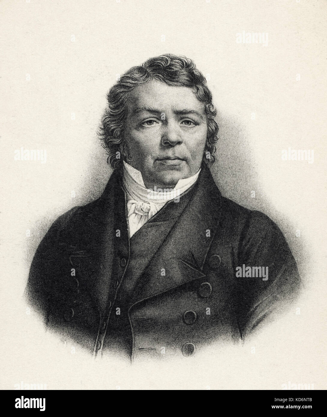 Johann Nepomuk Hummel Porträt - ungarische Pianist und Komponist 14 November 1778 - 17. Oktober 1837 - von Mozart Stockfotografie - Alamy