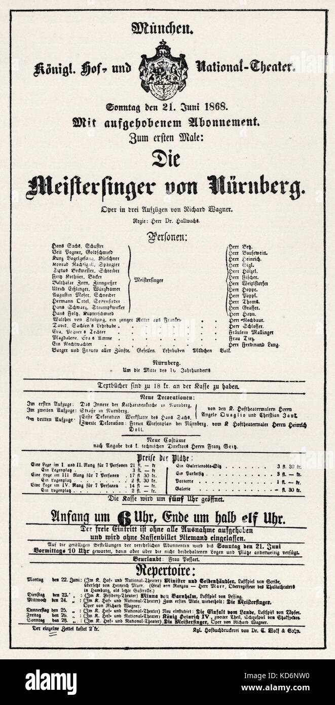 Richard Wagners Die Meistersinger von Nürnberg Die Meistersinger von