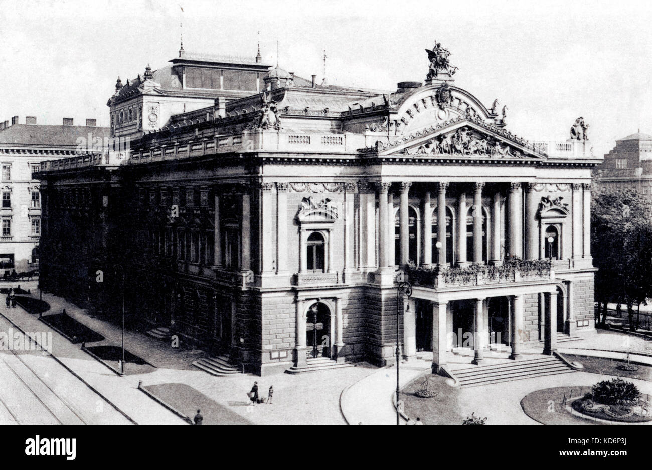 Tschechische Nationaltheater in Brno, wo "Jenufa" von Janacek durchgeführt wurde zum ersten Mal (21. Januar 1904). Janacek Verbindung. Stockfoto