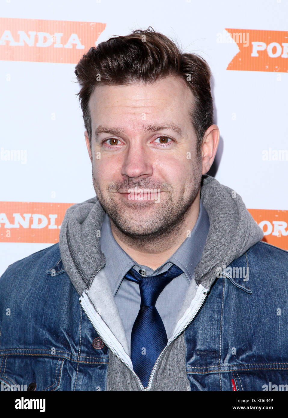 Jason Sudeikis wurde bei der Premiere der Comedy-Serie Portlandia von IFCs im Edison Ballroom in New York City am 19. Januar 2011 © Martin Roe/MediaPunch Inc. Vorgestellt Stockfoto