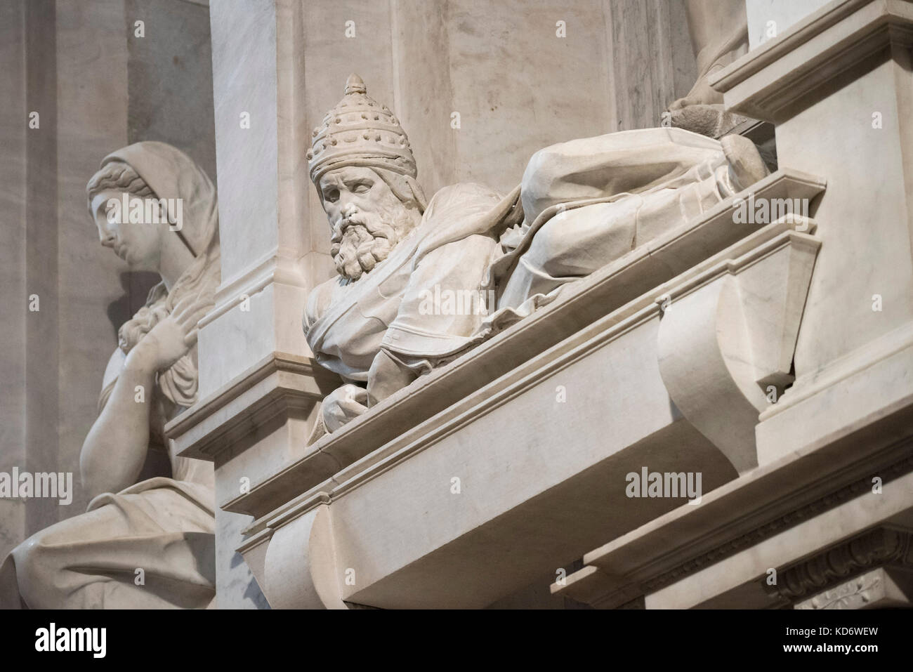 Rom. Italien. Grab von Papst Julius II., von Michelangelo Buonarroti (1475-1564), die Basilika San Pietro in Vincoli. (St. Peter in Ketten) Stockfoto