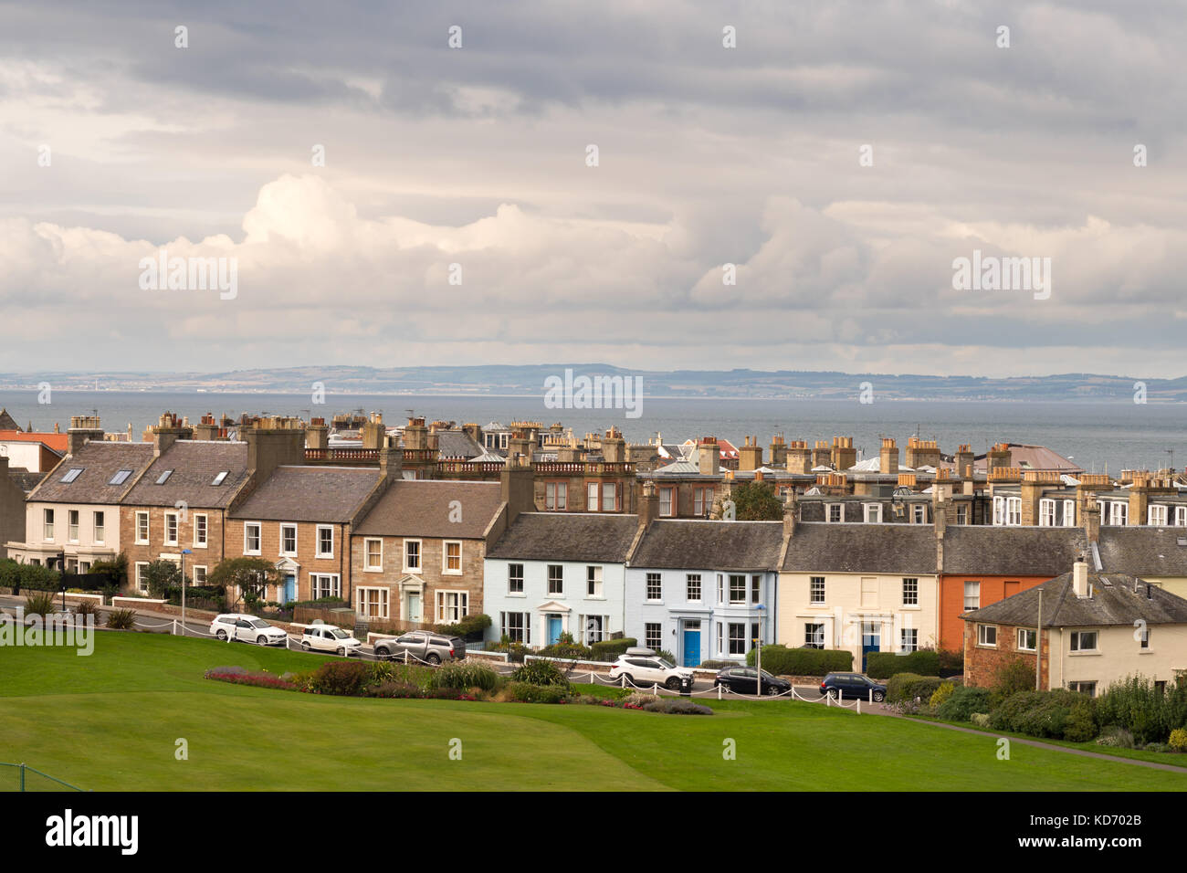 Denkmalgeschützten, viktorianischen Häuser in Quadranten, North Berwick, East Lothian, Schottland, Großbritannien Stockfoto