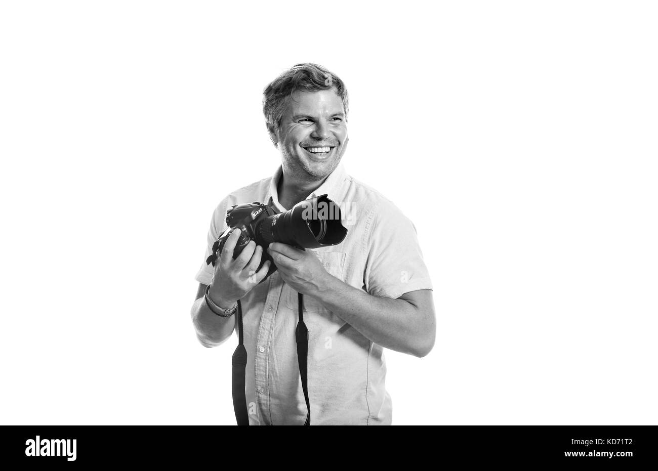 Adam Davy Fotograf für die Pressevereinigung. Stockfoto