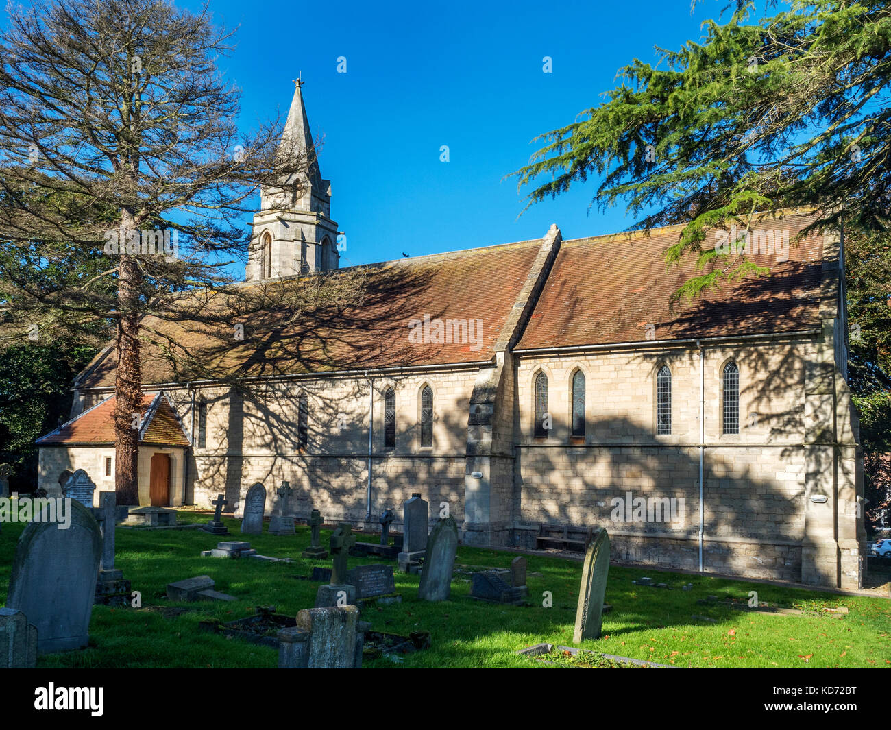 Pfarrkirche St. Johannes der Täufer am Bishop Monkton North Yorkshire England Stockfoto